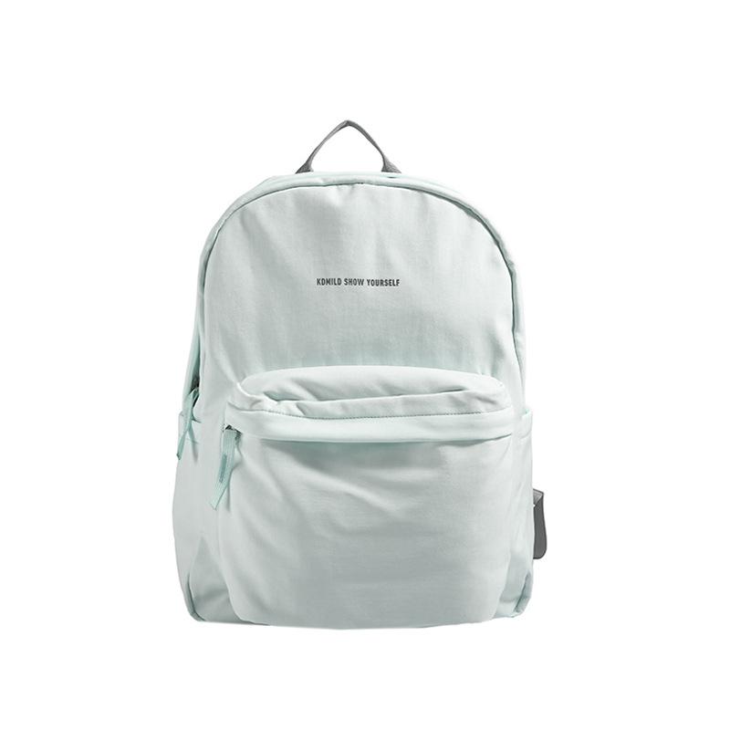 Mori ins simple letter printing large capacity student schoolbag new junior high school high school backpack large синий