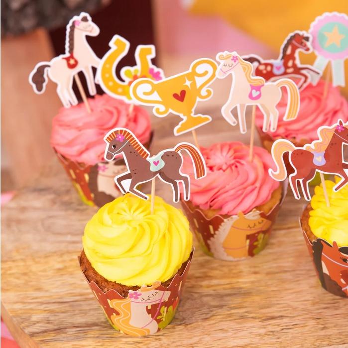 Muffin Cases Wrappers For Muffins Horses Horse Foals Horse Birthday 6pcs.