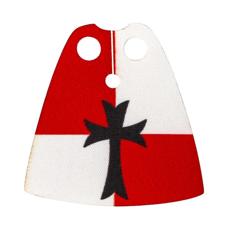 Medieval Army Empire Flag and Flagpole Set - Knight Building Blocks with Cloak and Weapon Bricks