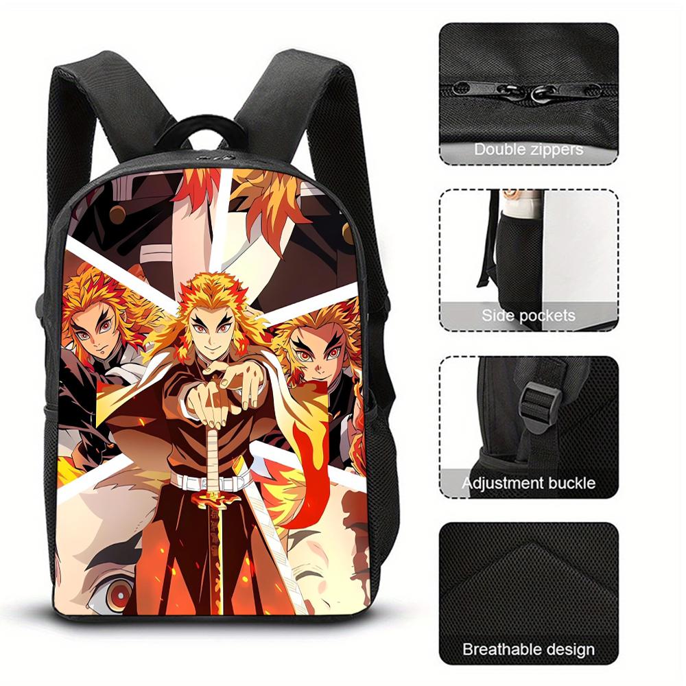 Demon Slayers Backpacks for Student Women Men Travel Bag Cartoon Graphic Print Mochila Kawaii Backpack School Bag Birthday Gift