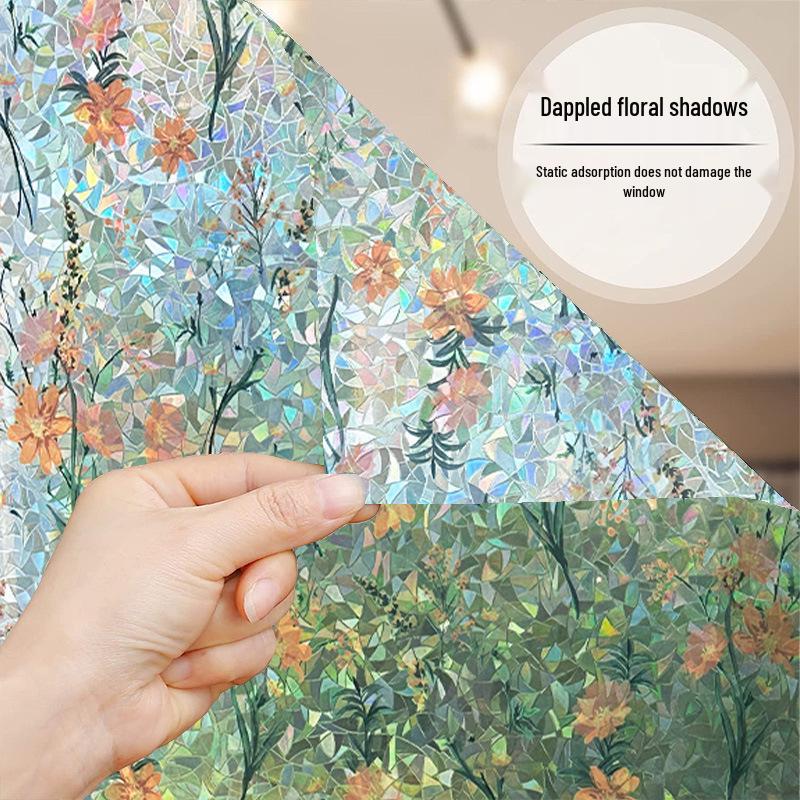 Colorful Thickened Translucent Window Stickers for Bedrooms & Living Rooms - Anti-Peep Glass Film for Offices