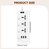 Power Strip Compact Office Simple Design Dorm Essentials Overload Protection Black