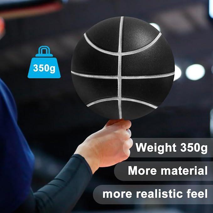 Drážkovaný bezvzduchový tichý basketbal velikosti 7# pro muže a ženy/děti pro vnitřní nácvik driblování a odrazu, tichý míč z měkké pěny bez hluku