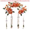 Exquisite Tassel Chinese Style Hairpin Set Pearl Earring Hanfu Hair Stick Alloy Hair Chopstick Flower Hair Comb Cheongsam