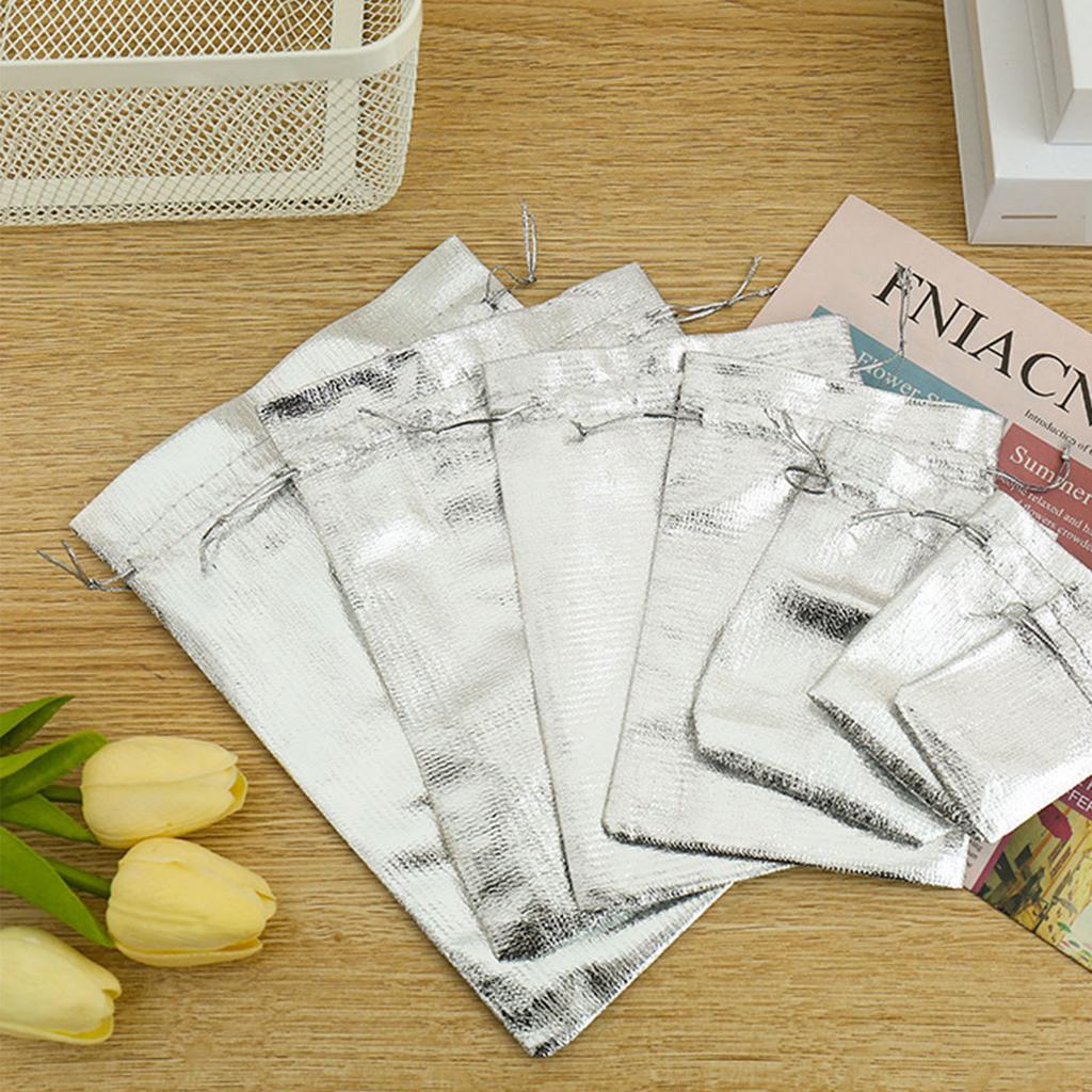 1pc Gold Silver Gift Bag Drawstring Pouches for Jewelry Storage Wedding Christmas Party Candy Packing 20*30cm Cloth Cookies Bags