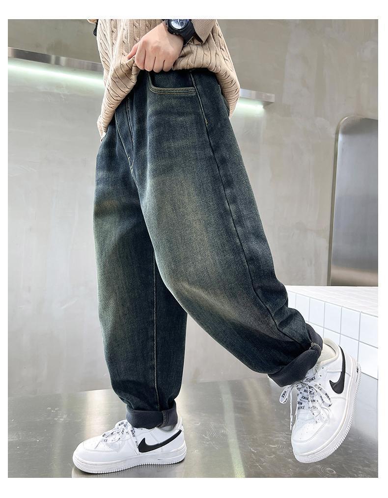 Boys' Loose Fit Jeans - Autumn/Winter 2025 Collection, Casual Medium & Large Sizes