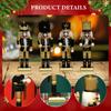 4 Pieces Christmas Nutcracker Hanging Ornaments Gift Arts Crafts Creative Wooden