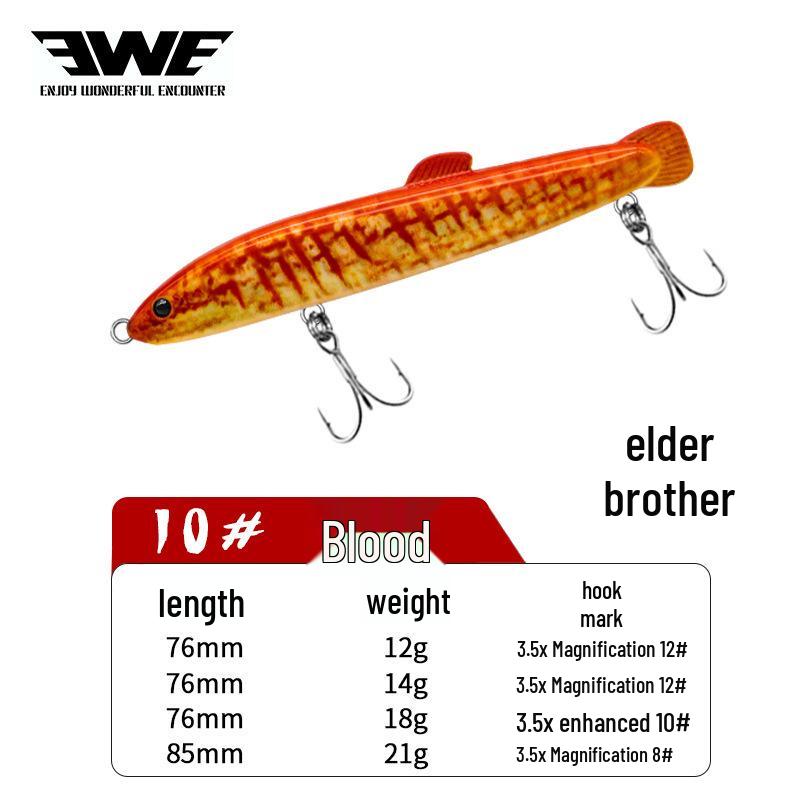 2023 Meixia Loach Brother Sinking Pencil: Loach-Shaped Long Cast Wobbling Lure for Aspius, Mandarin Fish, and Perch