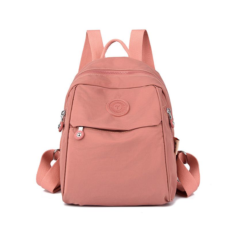 

Large Capacity Student Schoolbag Women s Backpack Lightweight Water-repellent Nylon Commuter Travel Bag Small кавун червоний колір