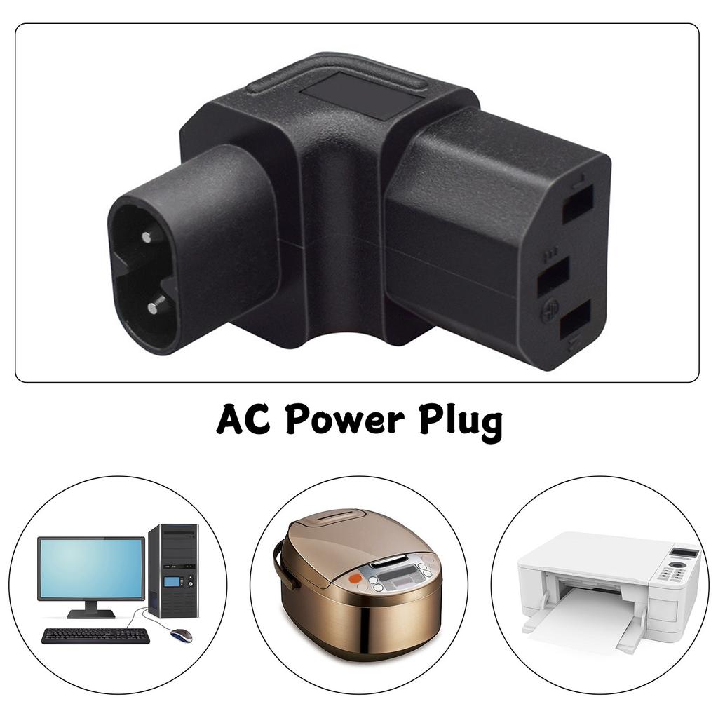 IEC320 C8 auf C13 Netzkabeladapter PVC-Konstruktion Stecker auf Buchse Aufwärts gebogen für einfache Verbindung JD46
