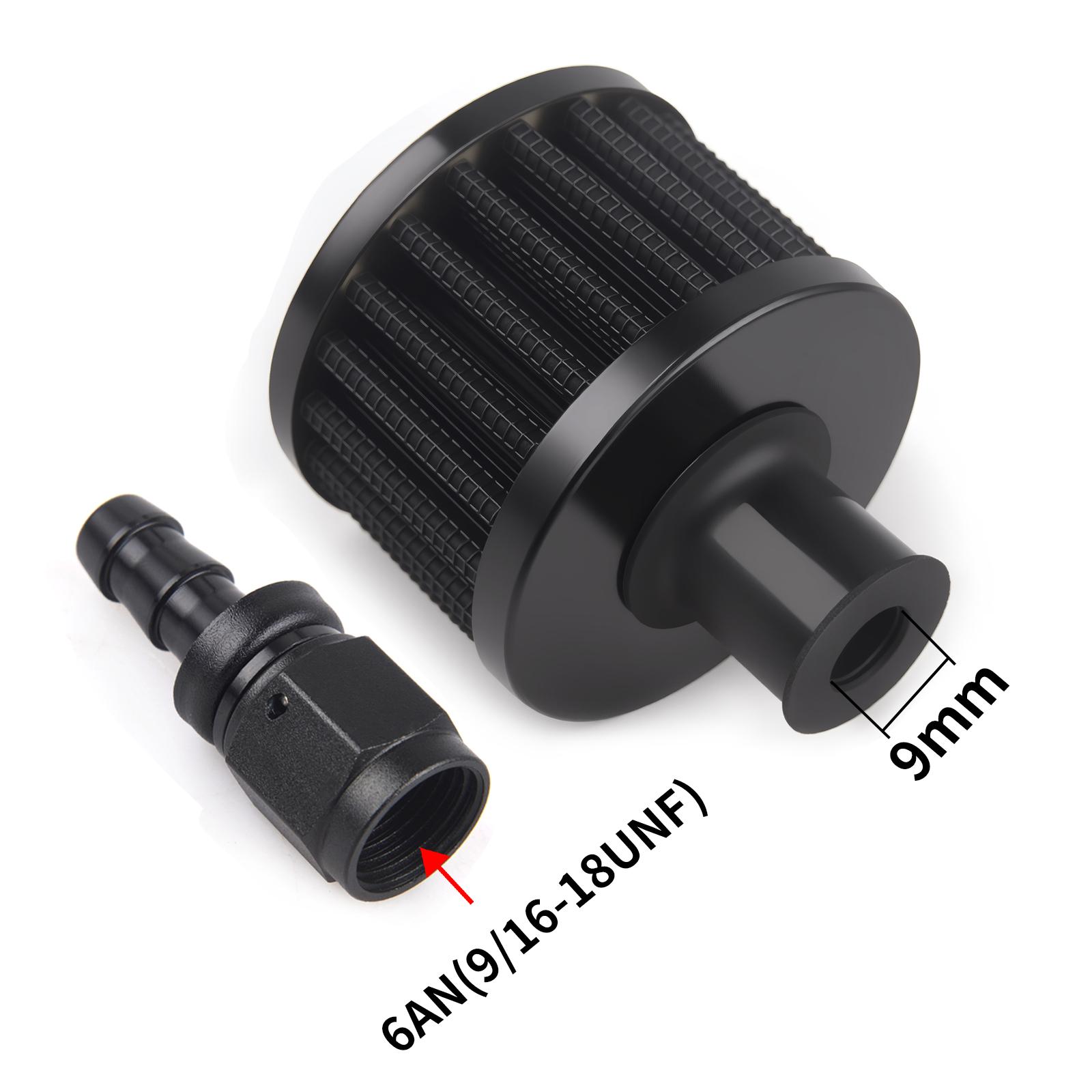 

Universal AN6/8/10 Motorcycle Cold Air Intake Filter Kit Breather with Push on Hose Ends Straight AN6 TYPE1