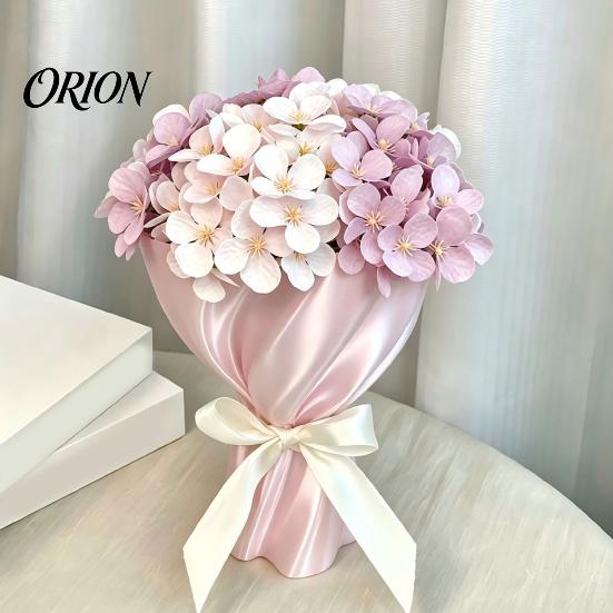 Einzigartiges Geschenk für ein neues Zuhause, 3D-gedruckte Vase in Cremefarbe, Kunstvasen mit Seidenstruktur, Blumenhalter für Wohnzimmer, Eingangsbereich, Minimalistische Moderne Tischdekoration