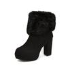 Coarse Heel High Heel Short Boots Women's Winter Women's Shoes New Platform Waterproof Table Martin Boots Velvet Women's Boots To Keep Warm