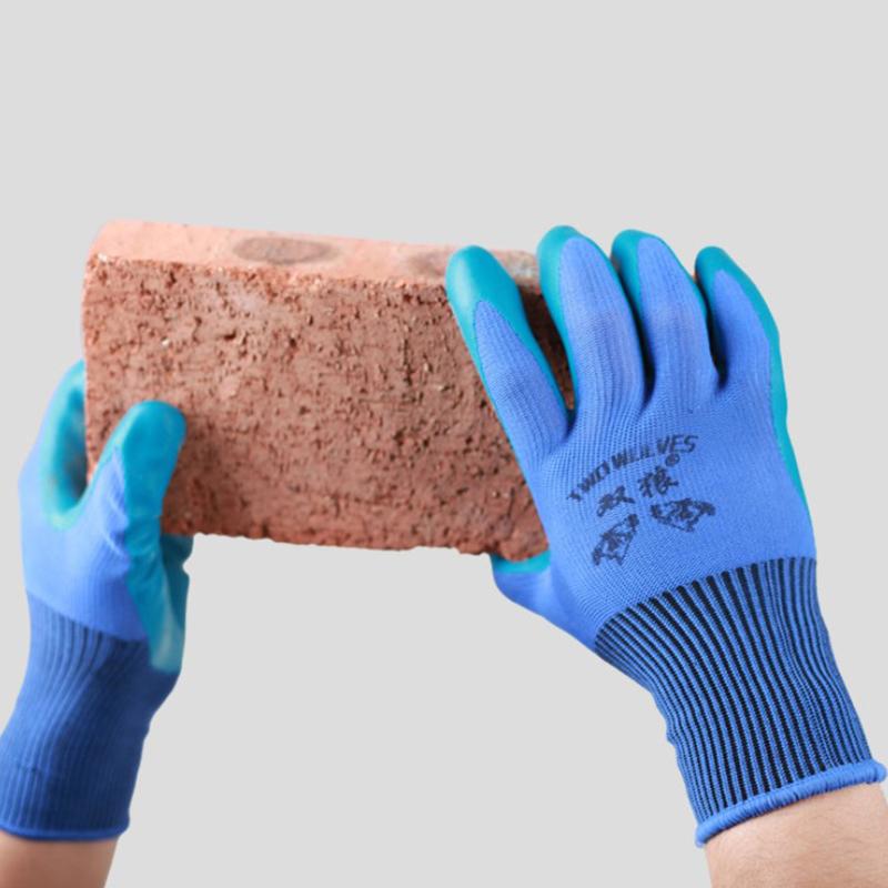 Working Gloves Polyester Grey Latex Glove Wostar Protective For Work Garden Durable Non-Slip Waterproof Gardening Gloves