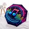 1pc Music Notes Sound Waves Automatic Folding Umbrella, Heavy Duty 8 Rib Iron Frame,  Suitable for Travel, Daily Use, Birthday, Decor Gift  23