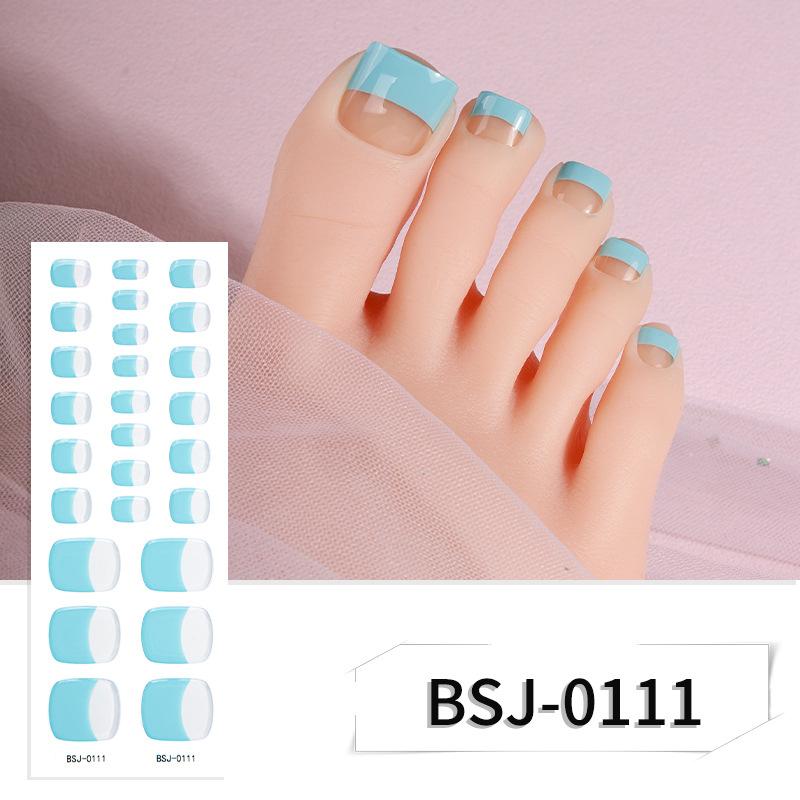 Semi-solid Gel Manicure Stickers, Toenail Stickers, Onion Pink Pearlescent Gradient Flash Semi-solid Nail Stickers