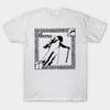 Herren Schwarzes Print-T-Shirt Threshold-Stil Rockband No-Cut Transferpapier Druck Baumwoll-T-Shirt