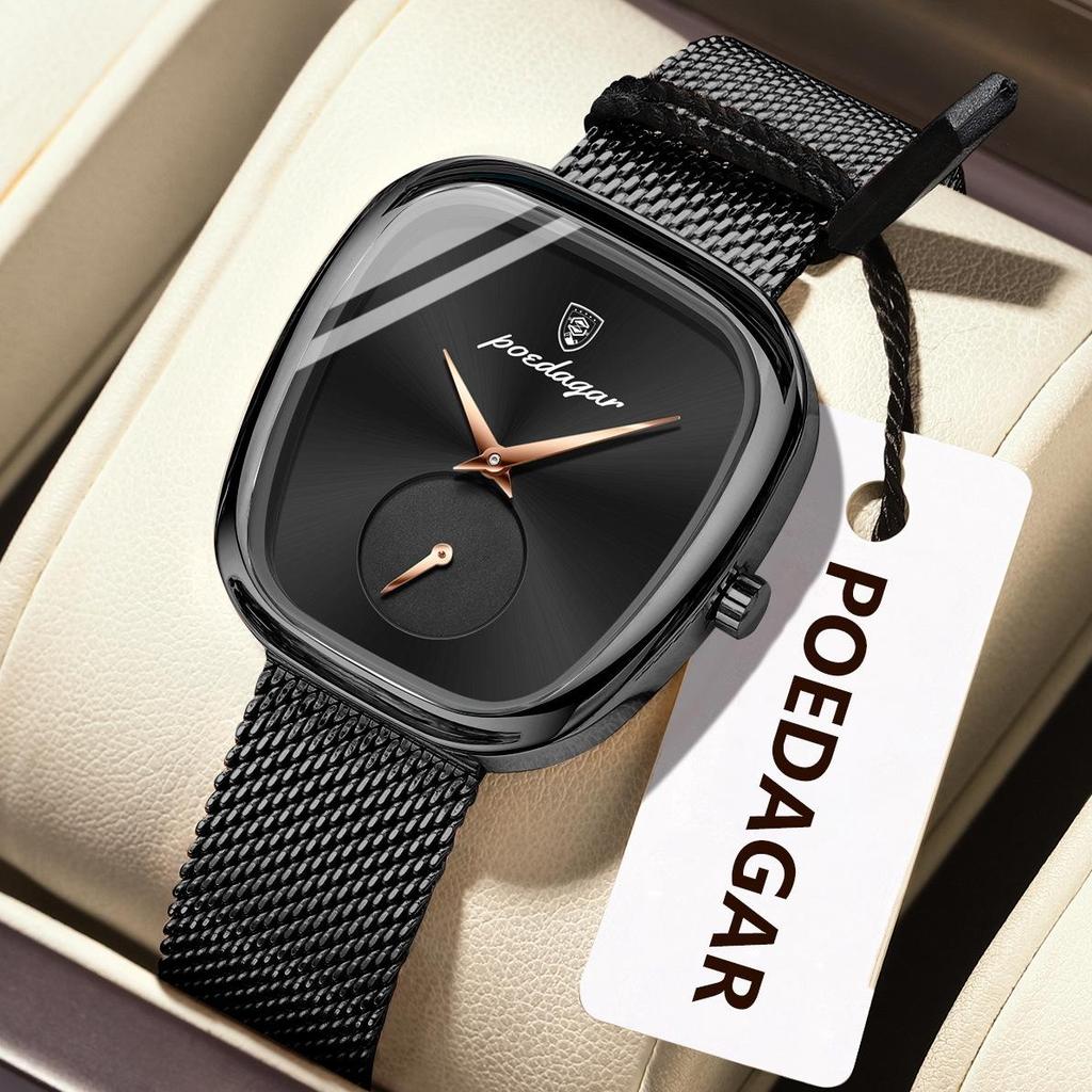 POEDAGAR Luxury Woman Watch Waterproof Stainless Steel Mesh Women's Watches Fashion Elegant Quartz Ladies Wristwatch Reloj