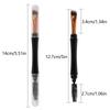 Mini Dual Ended Makeup Brush Angle Eyebrow Eyeshadow Eyeliner Brush With Dust-proof Cover Contouring Eyes Cosmetic