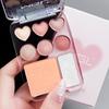 8-color Love Eyeshadow Palette Blush Highlight All-in-one Powder Orange Peach Color Earth Color Affordable Student Makeup Palette