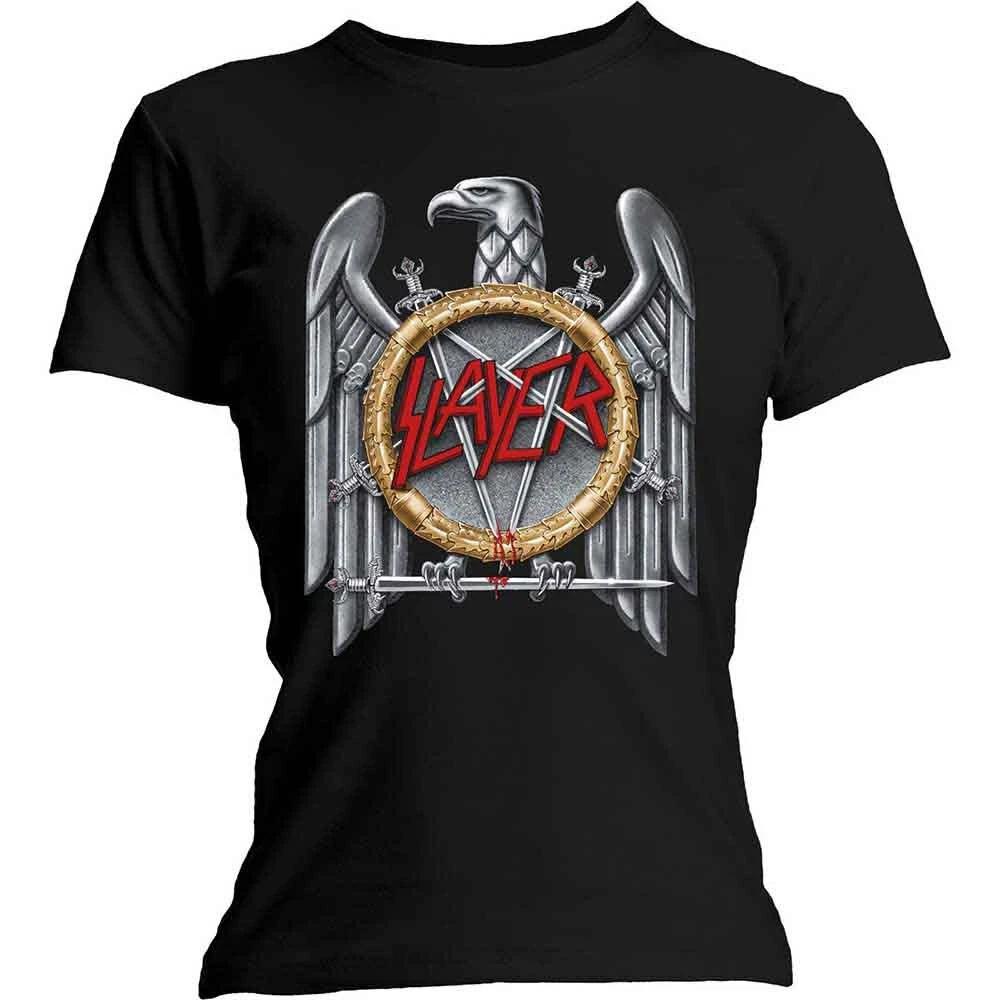 Slayer Women s Silver Eagle T-Shirt Black 4XL