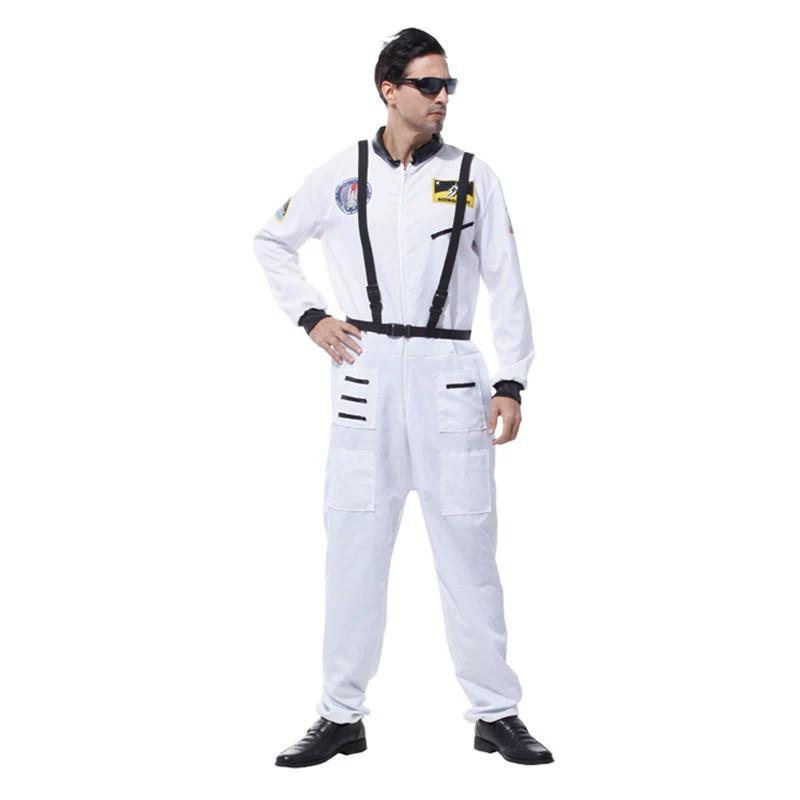 Astronaut Costume For Adults With Zipper Halloween Role Play Dressup