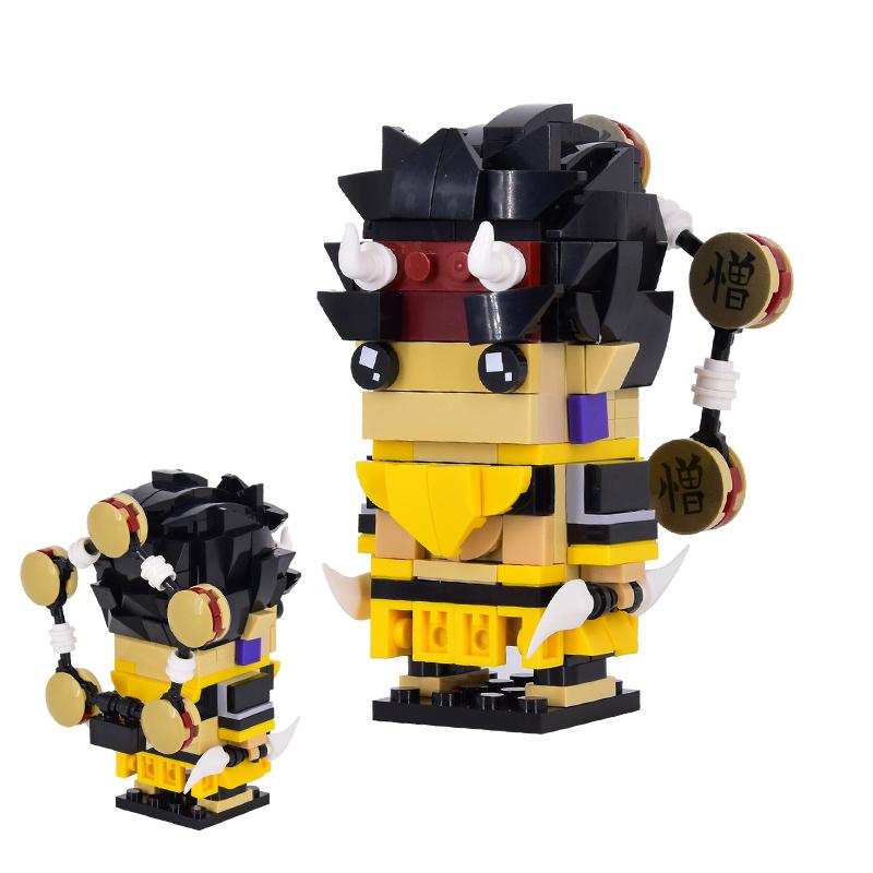 MOC Sady kostek Kreslený film BrickHeadsed Model DIY Akční figurky Stavebnice scény Hračky pro děti Pro děti Dárek