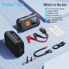 Cordless Tire Inflator  Air Compressor With LED Work Light For Vehicles Balls Mobile Power Adapter USB C Fast Charging
