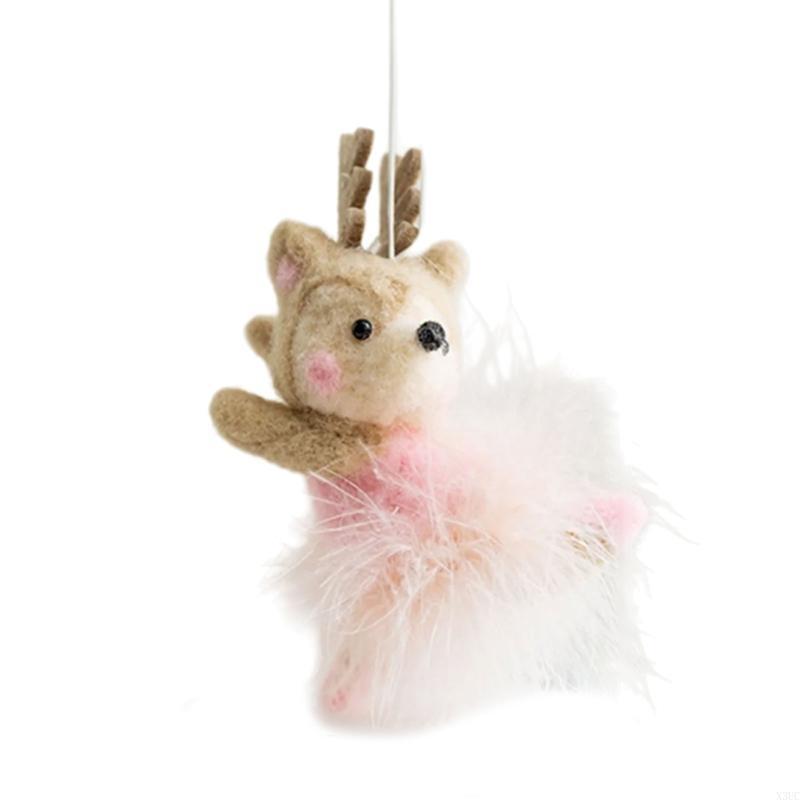 Handcrafted Elk Owl Felt Christmas Tree Decorations Felt Desktop Ornaments  Party decoration For Kids Adults Gifts X3UC