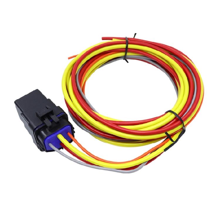 Electric Double Cooling Fan Wire 12V Thermostat Switch Car Relays Wiring Harness