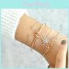 Bohemian Cactus Knot 4-piece Bracelet Set Triangle Crystal Bracelet