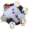 Transparent Plastic Storage Jewelry Box Compartment Adjustable Container For Beads Earring Box For Jewelry Rectangle Box Case