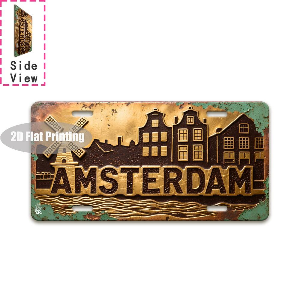 Tin Sign  Vintage Durable Metal Plaque Wall Decor Home Office Bar Man Cave City Coffee Toilet Year License Plate Wall Art