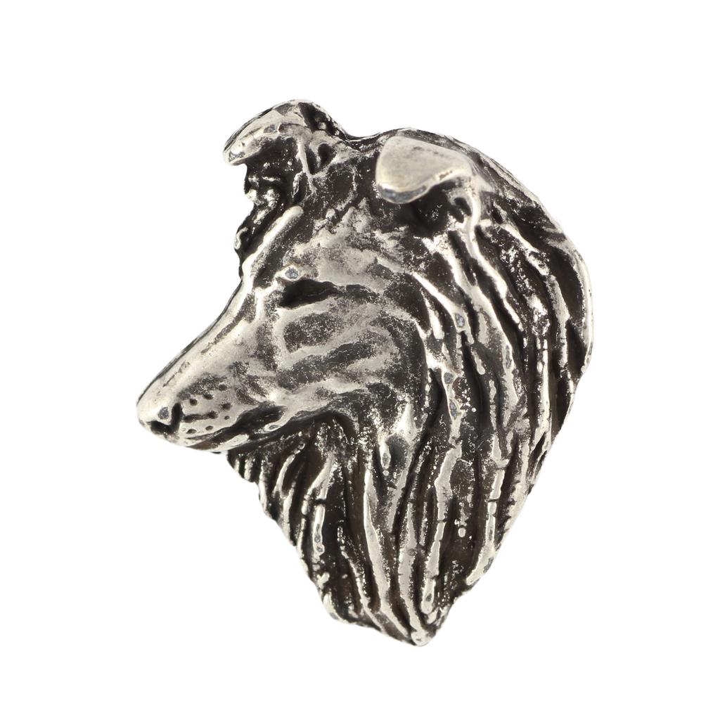 Sheltie - Broche de cachorro banhado a prata, alfinete elegante, decoração de lapela de jaqueta da marca Art-Dog