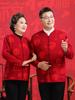 2025 Autumn/Winter Wool Knit Cardigan with Frog Buttons & Fu Character - Cozy Plus Velvet for Mid-Aged & Elderly
