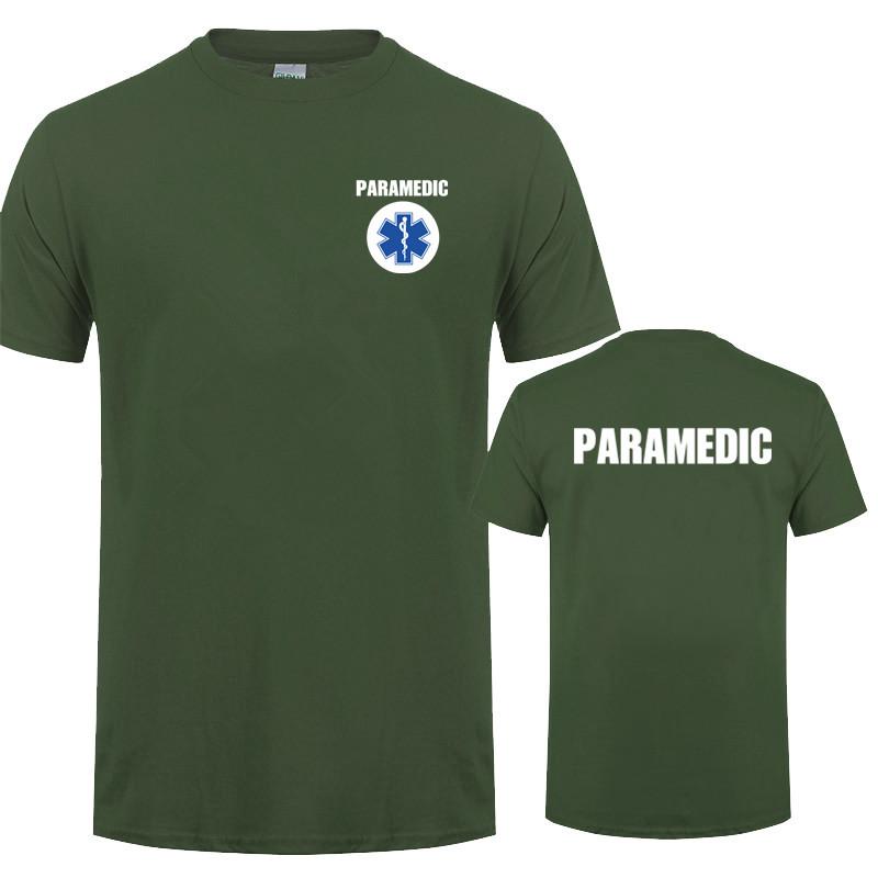Paramedic T Shirt Summer Unisex Cotton Short Sleeve Emergency Medical Services Tshirts Unisexs Clothing Tops OT005