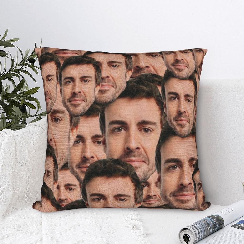 Fernando Alonso Kussenhoes Stof Zacht Kussenhoes Decoratief Grappig Kussenhoes Cover Huis Multi-Maat