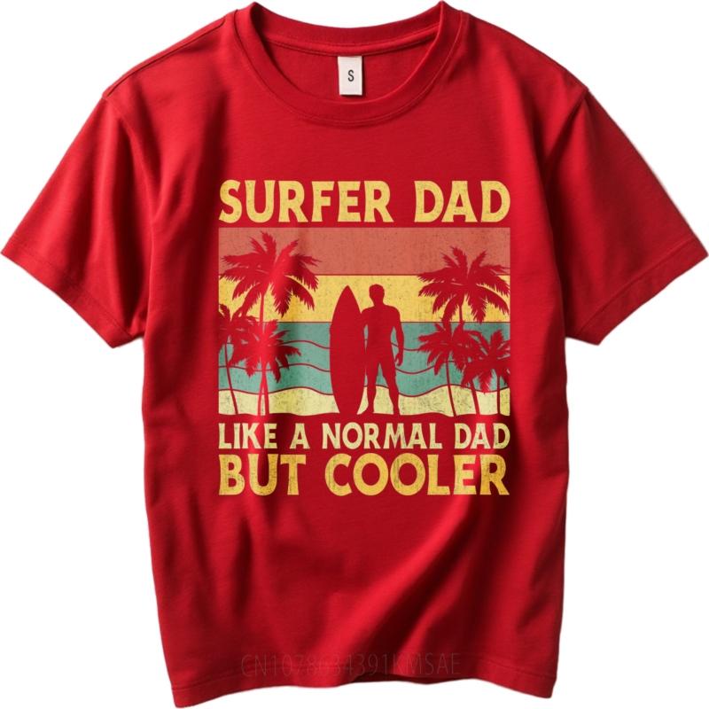 Solid Color Tshirt Street Wear For her Round Neck tshirt Brand Surfer Dad Like A Normal Dad But Cooler Comfort Boys Tee shirt