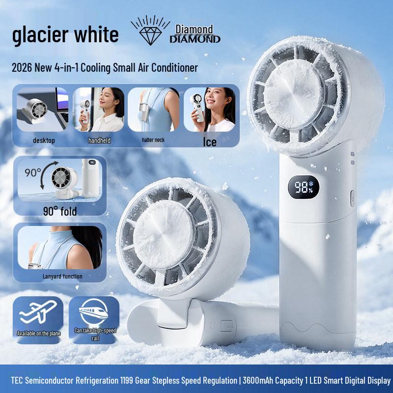 Diamond Small Portable Silent Neck Fan and Ice Pack