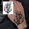 1 Foglio Tatuaggi Temporanei Teschio Ancora Insetto Per Mani Collo Adulti, Adesivi Tatuaggi Finti di Halloween Tatuaggi Realistici a Lunga Durata
