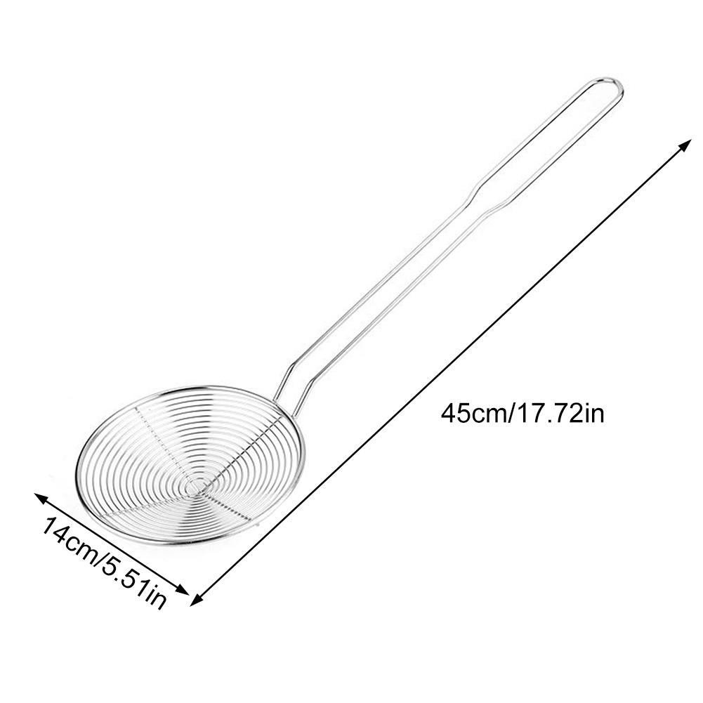 Household Stainless Steel Mesh Colander Practical Powder Sieve Drainer For Fryers Use