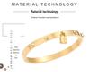 European & American Style Stainless Steel Women's Bracelet with Welded Lock Ornaments