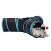 Pet Cat Tunnel Tube Toys 3 Way Collapsible Tunnels for Indoor Cats Kitty Bored Peek Hole Toy Ball Cat Puppy  Kitty Kitten