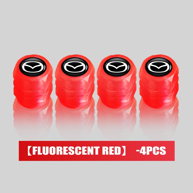 Car Wheel Luminous Valve Caps Night Glowing Tire Decoration Stem Cove Accessories For Mazda CX-3 CX-4 CX-5 CX-7 CX-9 Axela Demio