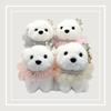 [HAYAOKIYASAN] Recital Gift, Plush Toy Keychain, Puppy, Ballet, Piano, Girl, Elementary School, Middle School, Birthday, Cute (Puppy, Coral)