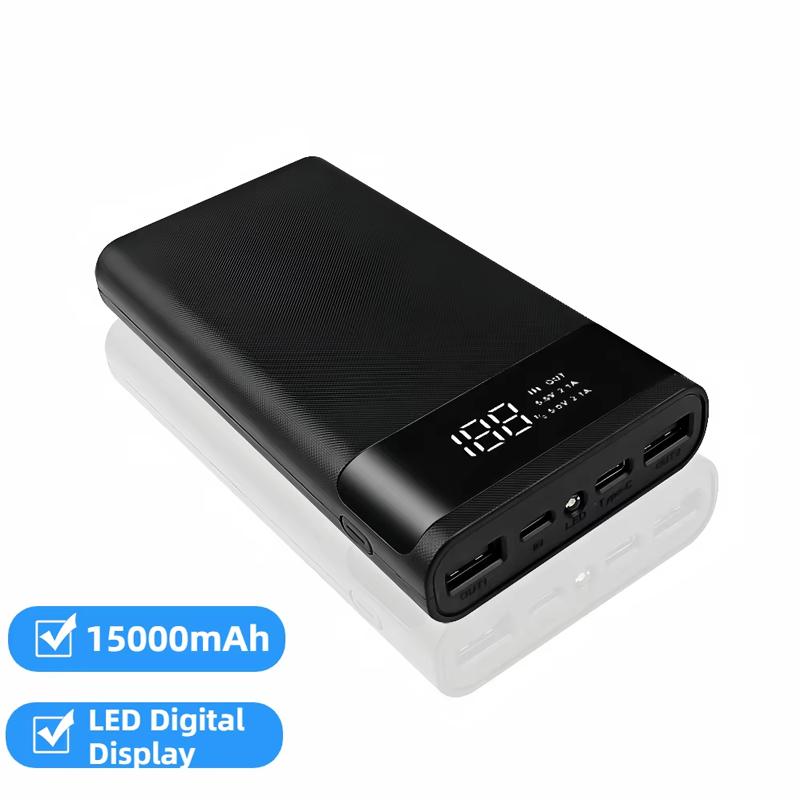 6*18650 Battery Holder Dual USB Power Bank Battery Box Mobile Phone Charger DIY Shell Case Charging Storage Case For Smartphone