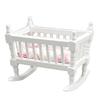 0.05 Doll House Baby Bed Anti-crack Handrail Small And Three-dimensional Hollow Out Nursery Room Beds Decorative Ornament Oblong High Fidelity