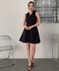 Baseukala Shirring Sleeveless Collar Shirt Mini Dress (2Colors)