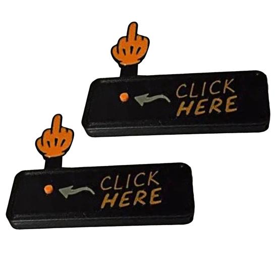 Middle Finger Prank Button Hilarious 3D Printed Surprise Pop-Up Finger Funny Click Here Prank Gift for Adults White Elephant Gag Gift Idea