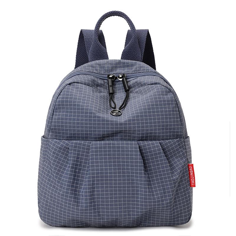 Schoolbag Backpack Fashion Plaid Versatile Portable Lightweight Backpack Large Capacity Outdoor Travel Simple Commuter Backpack
